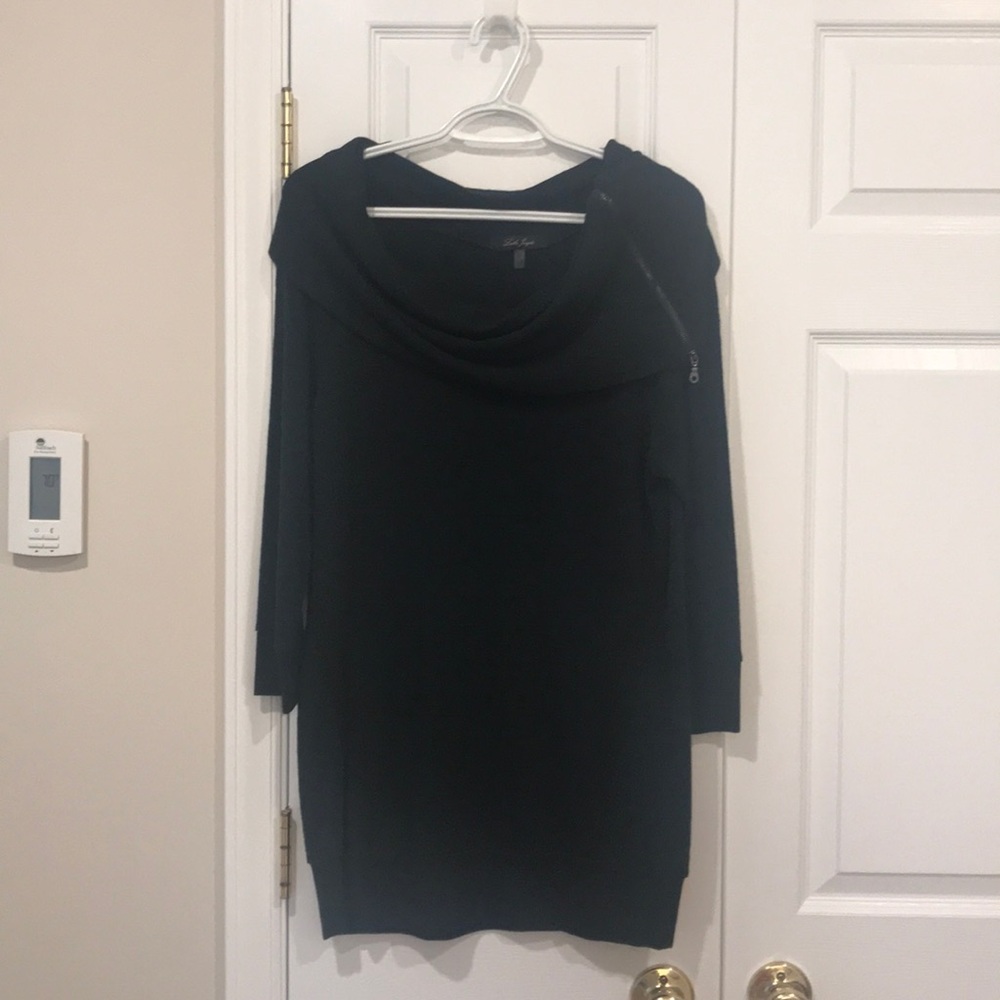 Women’s Laila Jayde Cowl Neck Zipper Sweater Lg